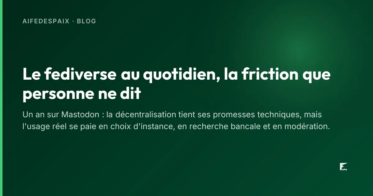 Schéma de serveurs interconnectés représentant plusieurs instances d'un réseau social fédéré