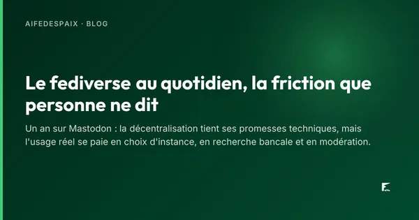 Schéma de serveurs interconnectés représentant plusieurs instances d'un réseau social fédéré