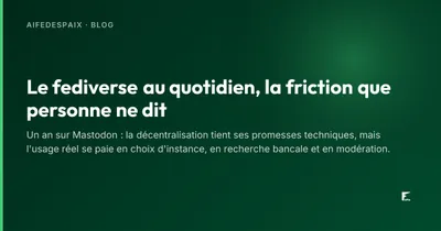 Schéma de serveurs interconnectés représentant plusieurs instances d'un réseau social fédéré